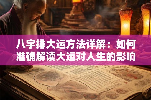 八字排大运方法详解：如何准确解读大运对人生的影响