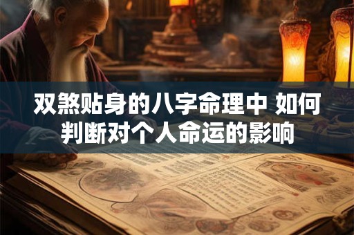 双煞贴身的八字命理中 如何判断对个人命运的影响