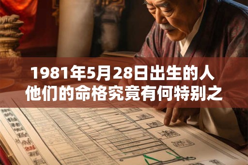1981年5月28日出生的人 他们的命格究竟有何特别之处
