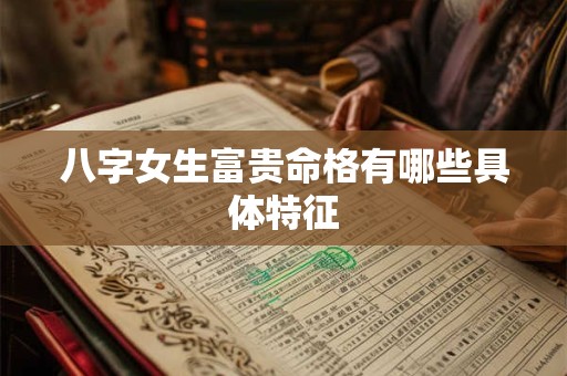 八字女生富贵命格有哪些具体特征