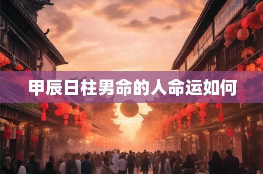 甲辰日柱男命的人命运如何