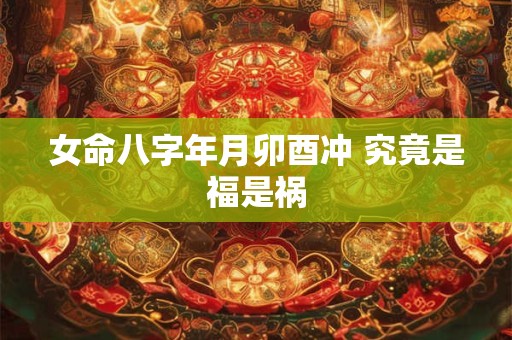 女命八字年月卯酉冲 究竟是福是祸