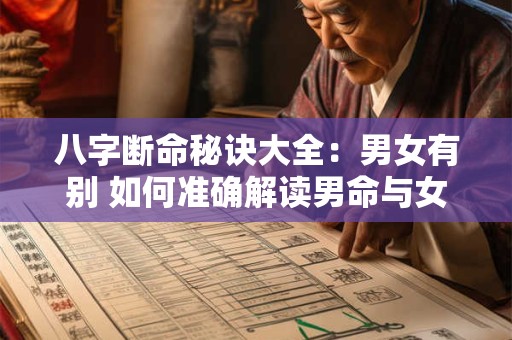 八字断命秘诀大全：男女有别 如何准确解读男命与女命的差异
