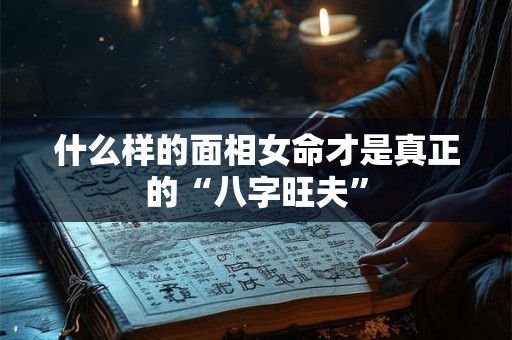 什么样的面相女命才是真正的“八字旺夫”