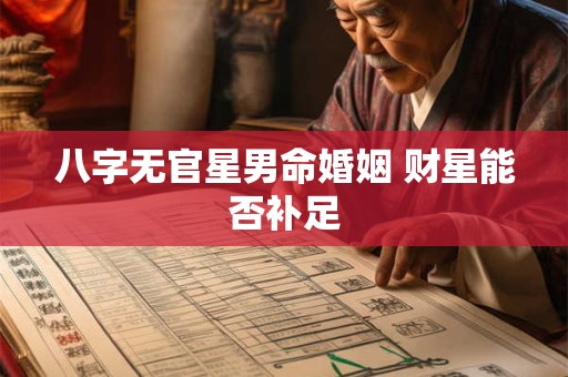 八字无官星男命婚姻 财星能否补足