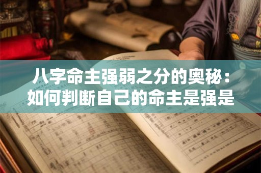 八字命主强弱之分的奥秘：如何判断自己的命主是强是弱