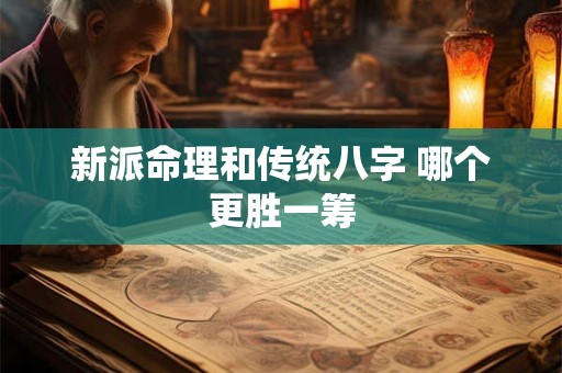 新派命理和传统八字 哪个更胜一筹
