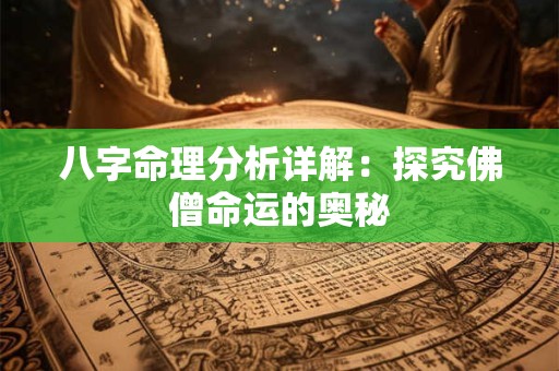 八字命理分析详解：探究佛僧命运的奥秘