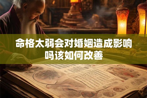 命格太弱会对婚姻造成影响吗该如何改善