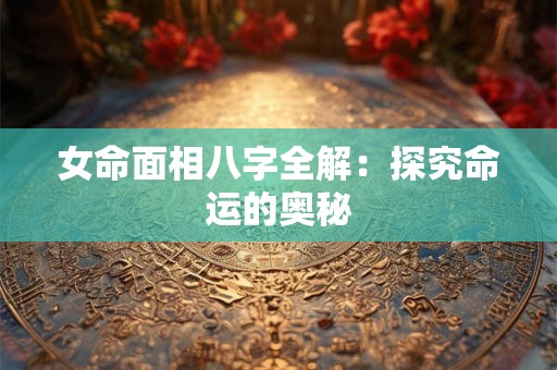 女命面相八字全解：探究命运的奥秘