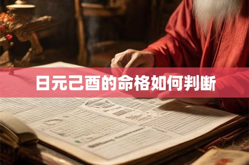 日元己酉的命格如何判断