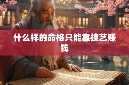 什么样的命格只能靠技艺赚钱