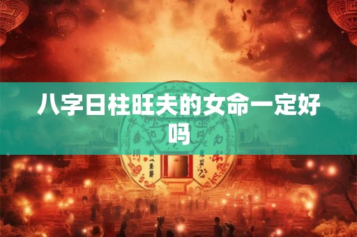 八字日柱旺夫的女命一定好吗