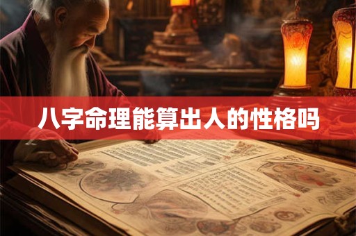 八字命理能算出人的性格吗