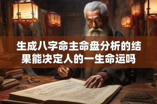 生成八字命主命盘分析的结果能决定人的一生命运吗
