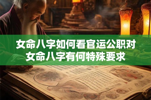 女命八字如何看官运公职对女命八字有何特殊要求
