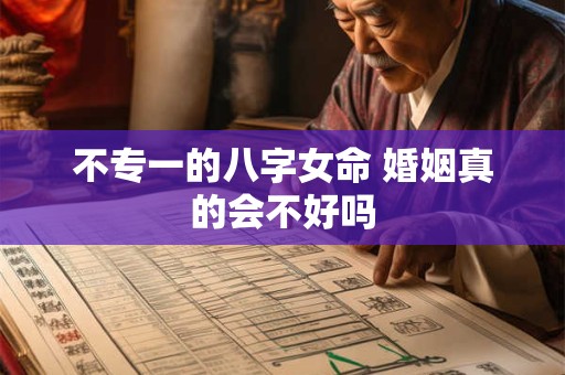不专一的八字女命 婚姻真的会不好吗