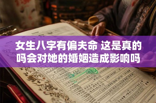 女生八字有偏夫命 这是真的吗会对她的婚姻造成影响吗