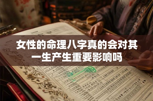 女性的命理八字真的会对其一生产生重要影响吗