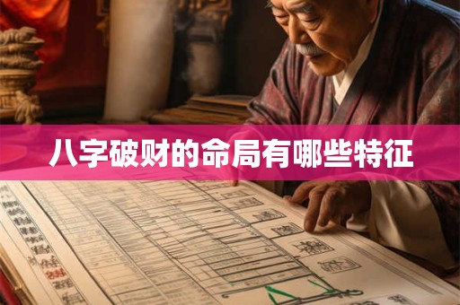八字破财的命局有哪些特征