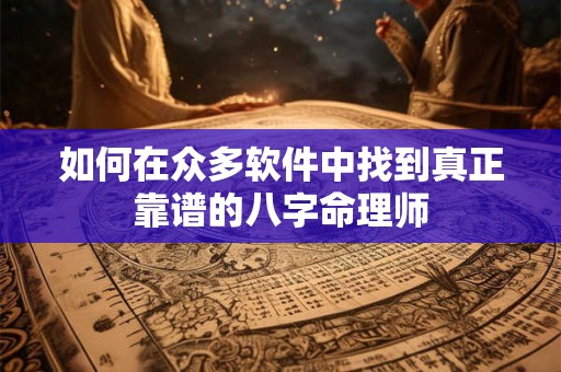 如何在众多软件中找到真正靠谱的八字命理师