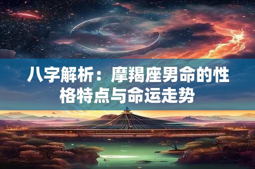 八字解析：摩羯座男命的性格特点与命运走势