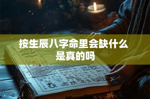 按生辰八字命里会缺什么 是真的吗
