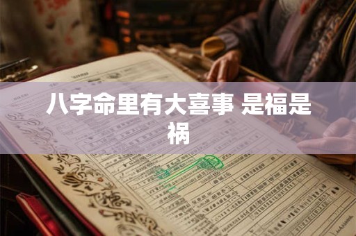八字命里有大喜事 是福是祸