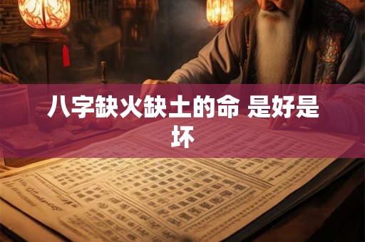 八字缺火缺土的命 是好是坏