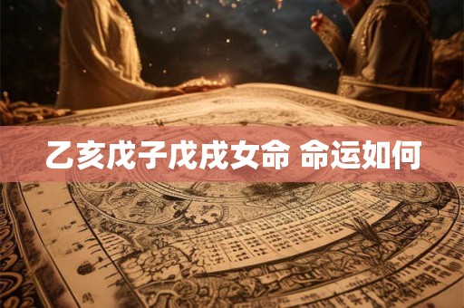 乙亥戊子戊戌女命 命运如何