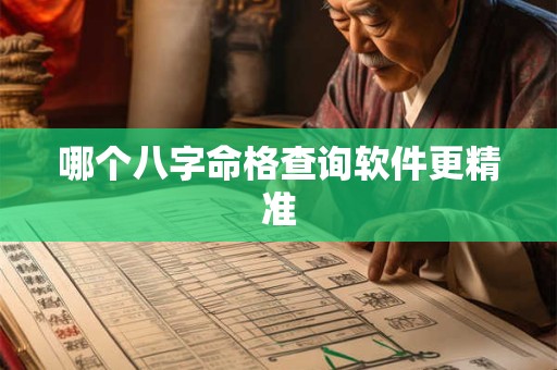 哪个八字命格查询软件更精准