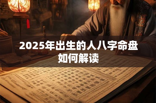 2025年出生的人八字命盘如何解读