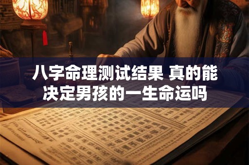 八字命理测试结果 真的能决定男孩的一生命运吗