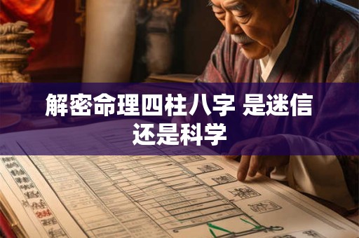解密命理四柱八字 是迷信还是科学