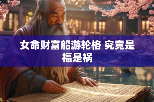 女命财富船游轮格 究竟是福是祸