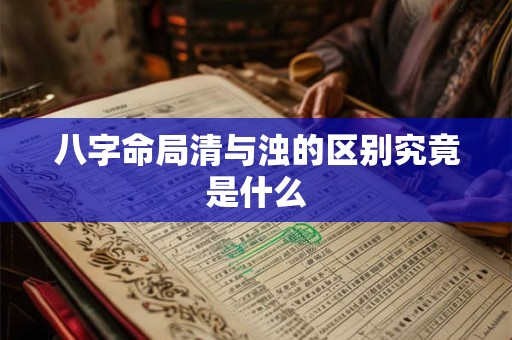 八字命局清与浊的区别究竟是什么