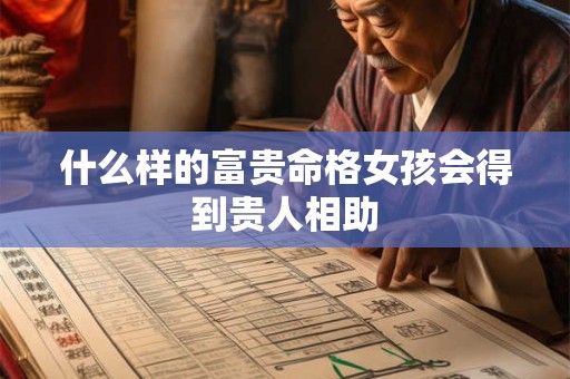 什么样的富贵命格女孩会得到贵人相助