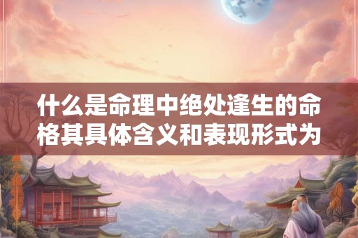 什么是命理中绝处逢生的命格其具体含义和表现形式为何