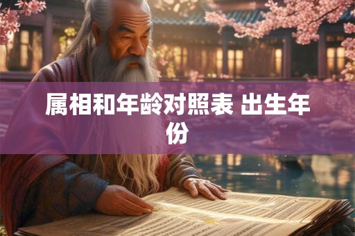 属相和年龄对照表 出生年份 属相和年龄对照表 出生年份
