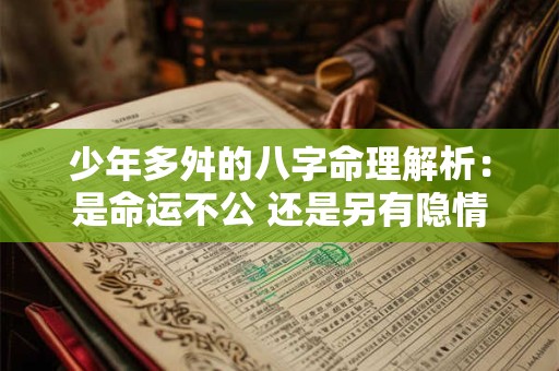 少年多舛的八字命理解析:是命运不公 还是另有隐情 少年多舛的八字命理解析:是命运不公 还是另有隐情