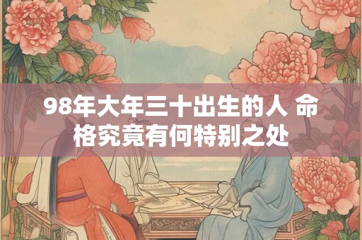98年大年三十出生的人 命格究竟有何特别之处