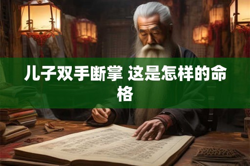 儿子双手断掌 这是怎样的命格