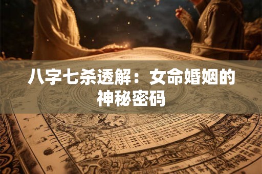 八字七杀透解：女命婚姻的神秘密码