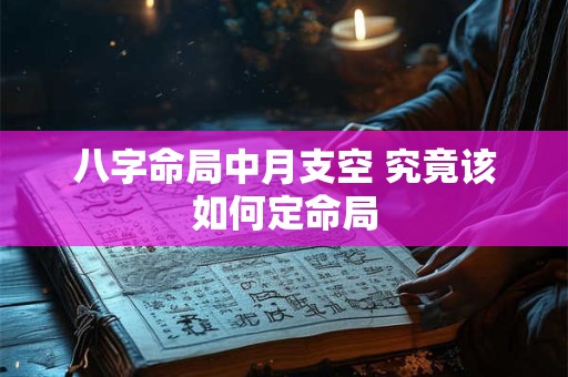 八字命局中月支空 究竟该如何定命局