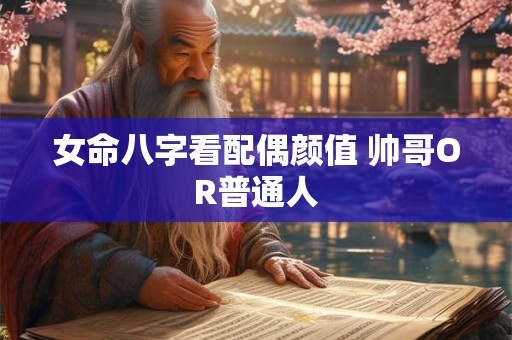女命八字看配偶颜值 帅哥OR普通人