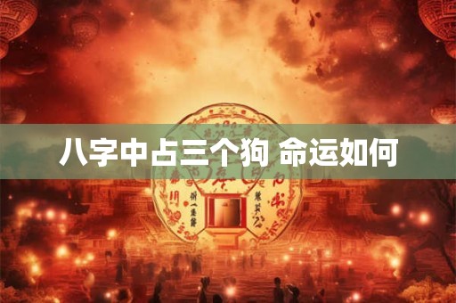 八字中占三个狗 命运如何