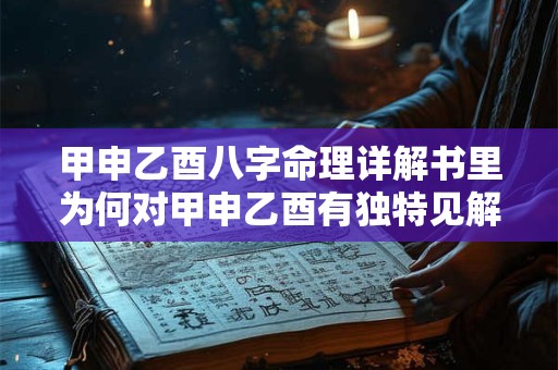 甲申乙酉八字命理详解书里为何对甲申乙酉有独特见解
