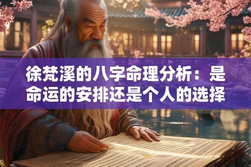 徐梵溪的八字命理分析：是命运的安排还是个人的选择
