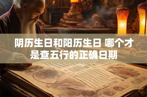 阴历生日和阳历生日 哪个才是查五行的正确日期
