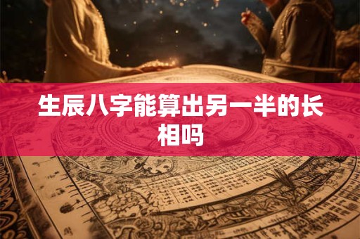 生辰八字能算出另一半的长相吗